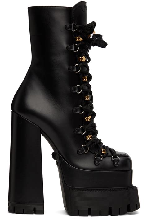 high heel boots versace|versace platform heel boots.